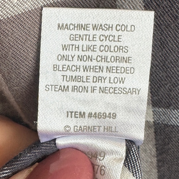 Garnet Hill Essential Long Cotton Tunic, Size 6 - Picture 8 of 8